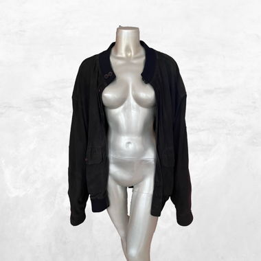 Vintage schwarze Wildleder Jacke