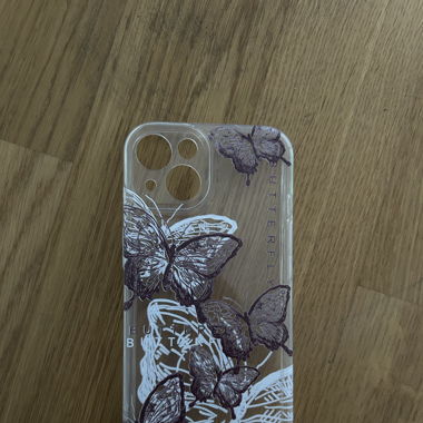 Transparente Handyhülle mit Schmetterlingen