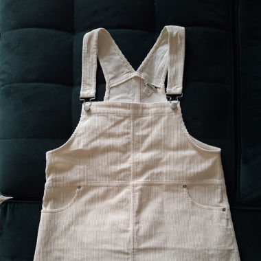 Latzkleid Monki Cord Weiss