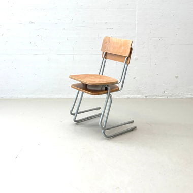 Aduka Beech Stackable Chairs from the 1960s