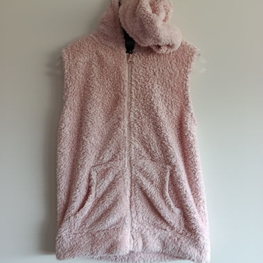 Veste polaire à capuche rose