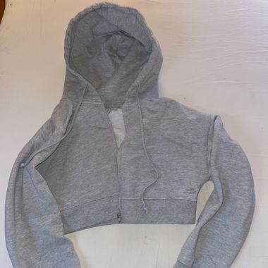 zip up crop hoodie 