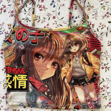 Colorful manga tank top
