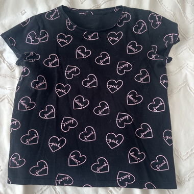 T-shirt per bambini con motivo a cuore
