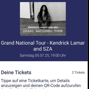 2x Biglietti Kendrick Lamar Golden Circle sinistra