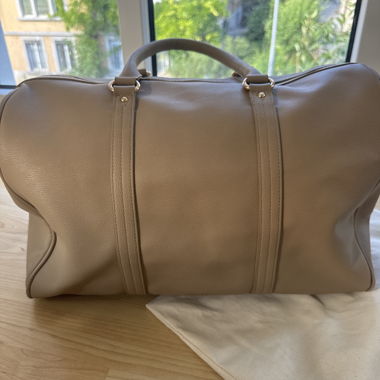 Beige Travel Duffel Bag