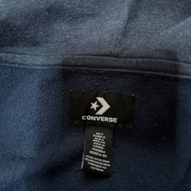 Felpa con cappuccio Converse Navy con zip