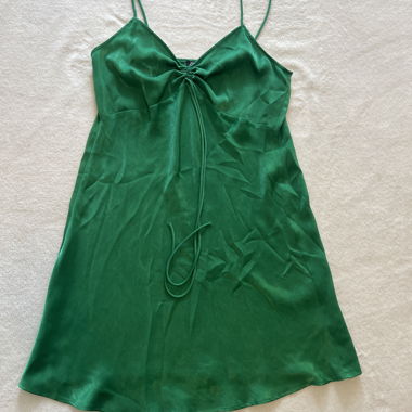 Green Satin Dress
