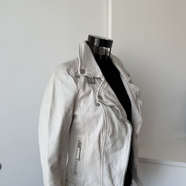 Lederjacke weiss Gr.S