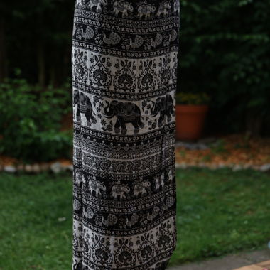 Jupe portefeuille à motifs d’éléphants