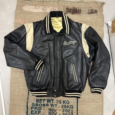 Blouson bomber en cuir (cuir véritable)