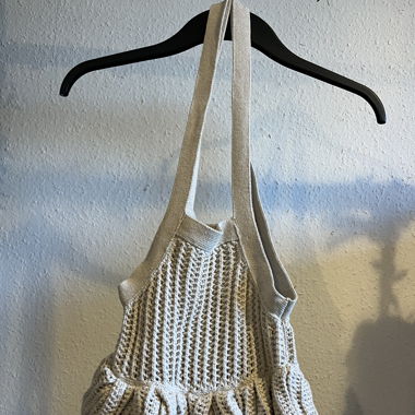 Sac en maille blanc cassé