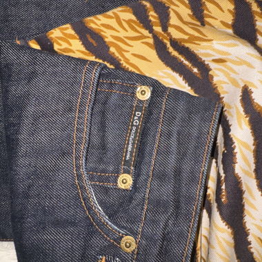 Jeans D&G à imprimé tigre