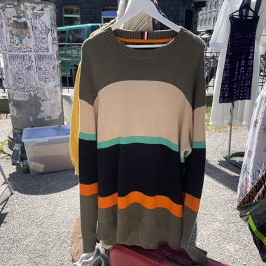 Pull en maille à rayures