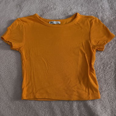 T-shirt arancione Zara