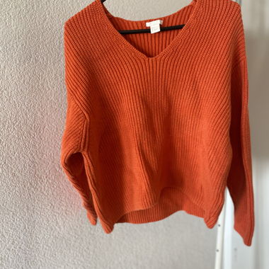 Maglione in maglia arancione