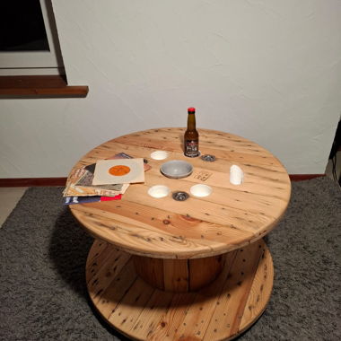 Tavolino bobina in legno