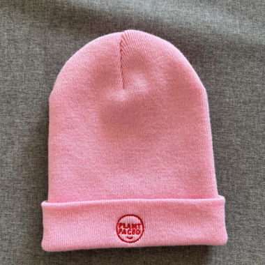 Pink Plant Faced Beechfield Beanie