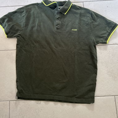 Dark green polo shirt