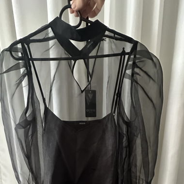 GUESS Puffärmel Bluse mit Top, Neu