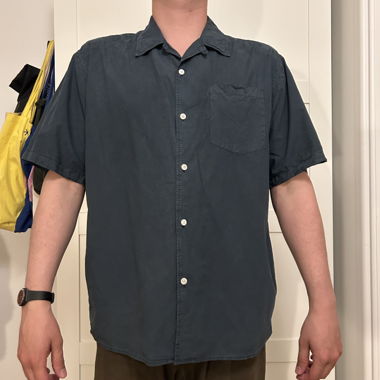 Camicia maniche corte Norse Projects blu navy