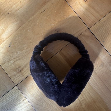Cuffie copriorecchie in pelliccia nere