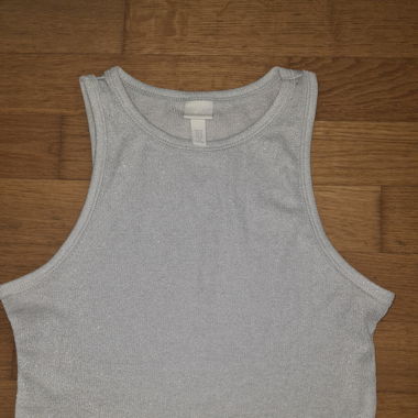 Crop-Top gris pailleté H&M