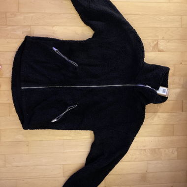 Giacca Teddy nera con zip