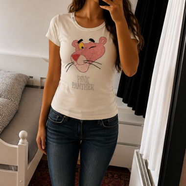 Y2K Pink Panther Shirt