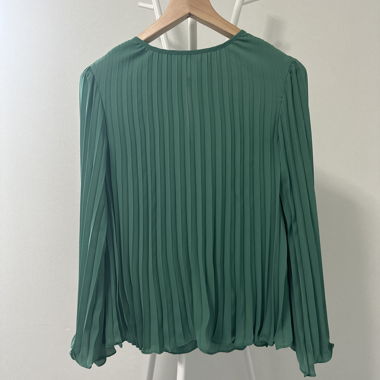 Blusa Verde Plissé