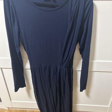 Langarm-Kleid dunkelblau