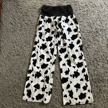 Pantalon ample évasé imprimé vache