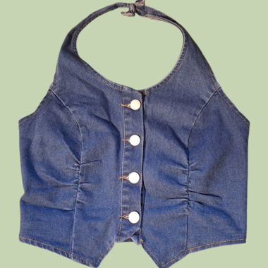 Jeans-Neckholder Top
