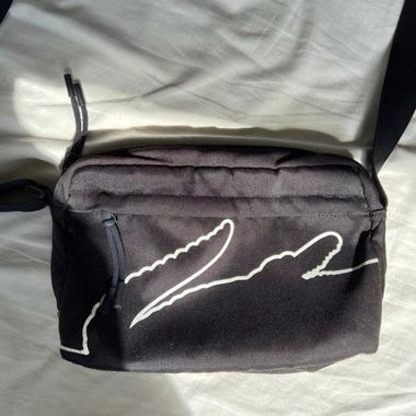Lacoste Black Neocroc Messanger Bag.