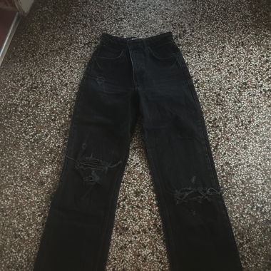 Zara Ripped Wide Leg Jeans