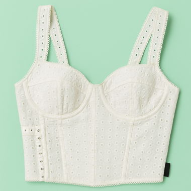 Weisses Korsetttop