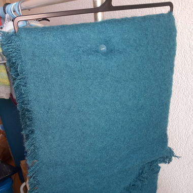 Fluffy turqoise scarf