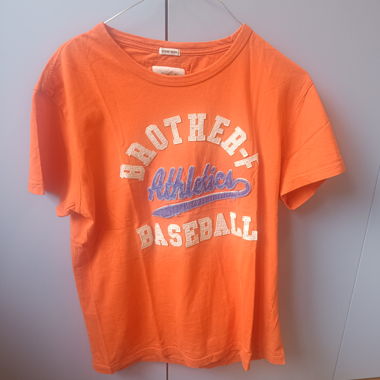 Orange Stone-Wash-T-Shirt Größe XXL