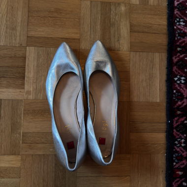 Högel Ballerinas Leder Silber