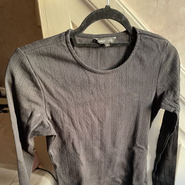 Langarm Top / Oberteil Pullover Schwarz