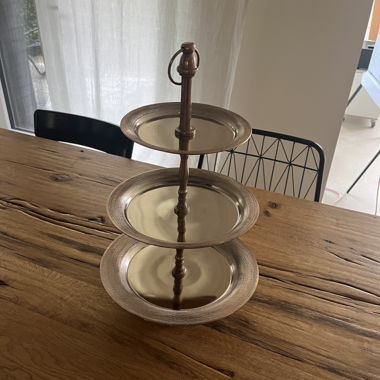 Etagere 3-stöckig Rotgolden/Kupfer