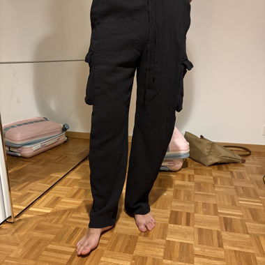 Schwarze Cargo-Sweatpants