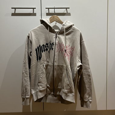 WASTED Paris zip-hoodie beige taglia M