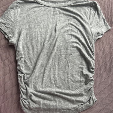 Grey Ruched T-Shirt