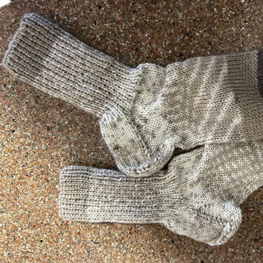 Chaussettes laine tricotée main  
