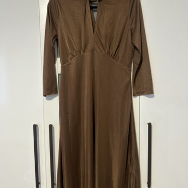 Robe midi brune
