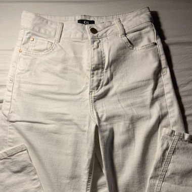 jeans taille haute blancs