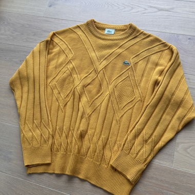 Lacoste Knit Sweater Mustard Yellow