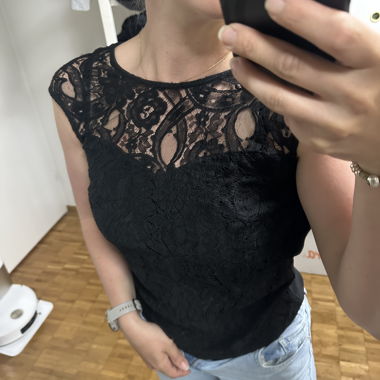 SCAPA Schwarzes Spitzentop