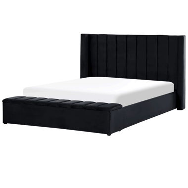 Bett mit Stauraum-Bank Samtstoff 180 x 200 cm